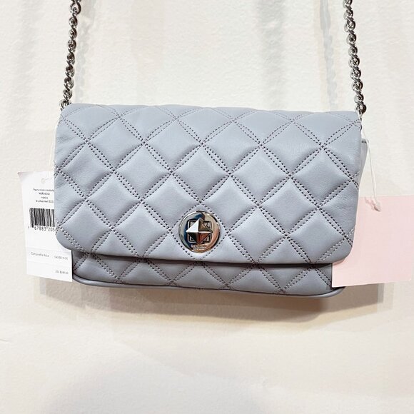 New Kate Spade Natalia Quilted Leather Chain Crossbody Bag $249 - Picture 3 of 10